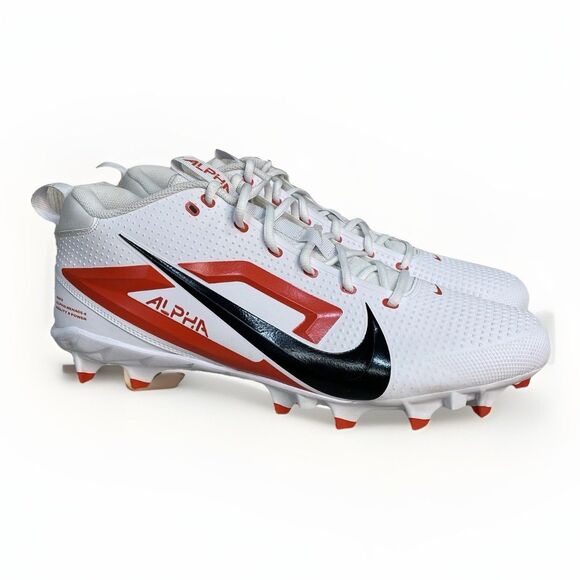Nike Alpha Menace Mid Men Size 16 Football Cleats Orange White Black FZ7703-103